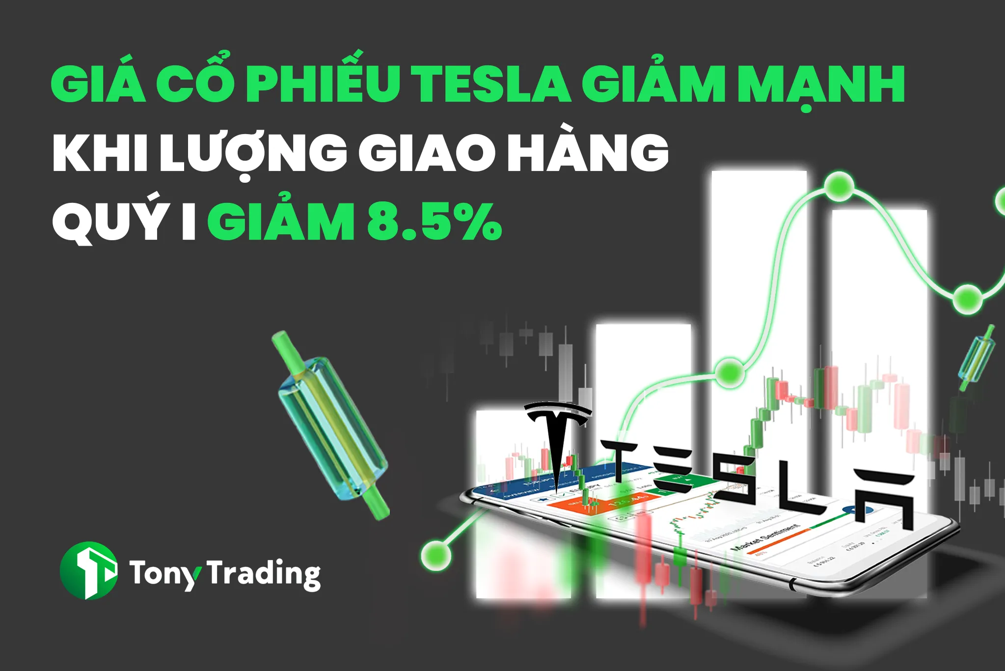 gia co phieu tesla giam manh khi luong giao hang trong quy 1 giam 85 so voi cung ky nam truoc